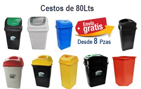 Botes para basura 80Lts Sablon